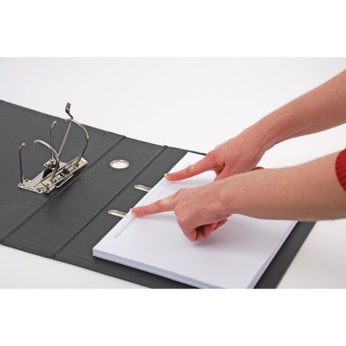 Archivclip zweiteilig mit Deckschiene weiß Plastik Fellowes 00895 (PACK=100 STÜCK) Produktbild Additional View 2 L