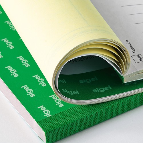 Quittungsblock für Kleinunternehmer A6 quer 2x30Blatt mit fortl. Nummerierung selbstdurchschreibend Sigel SD120 Produktbild Additional View 2 L