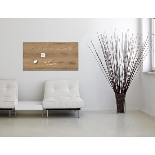 Glas-Magnetboard artverum 910x460x15mm Natural-Wood inkl. Magnete Sigel GL258 Produktbild Additional View 2 L