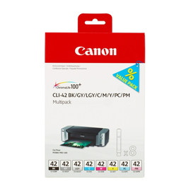 Tintenpatronen CLI-42 Multipack für Pixma Pro100 8x13ml Canon 6384B010 (ST=8 STÜCK) Produktbild