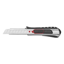 Schneidemesser 2-in-1 18mm rot/schwarz Metallgriff mit gummierter Griffzone Wedo 787018 Produktbild