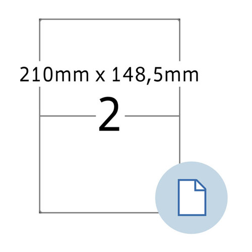 Etiketten Inkjet+Laser+Kopier 210x148,5mm weiß Herma 8402 (PACK=1000 STÜCK) Produktbild Front View L