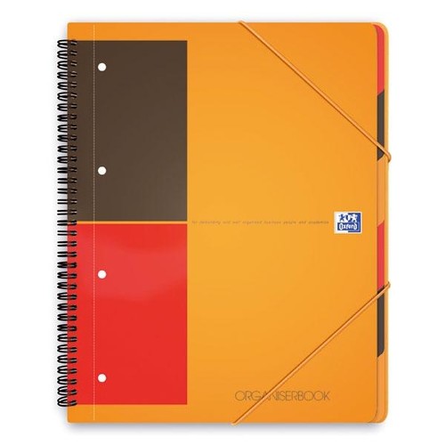 Organizerbook Oxford International A4+ liniert 4-fach Lochung Doppelspirale 90Blatt 80g Optik Paper weiß 100100462 Produktbild Additional View 1 L