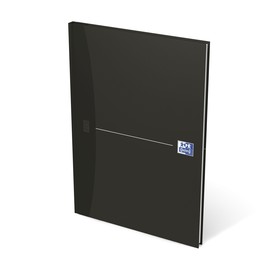 Gebundenes Buch Oxford Smart black A4 blanco perforierte Ecken 96Blatt 90g Optik Paper weiß 100420042 Produktbild