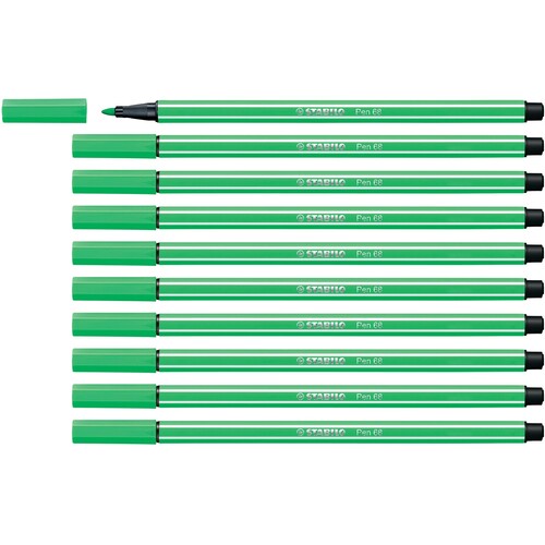 Fasermaler Pen 68 1mm Rundspitze smaragdgrün hell Stabilo 68/16 Produktbild Additional View 3 L