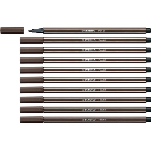 Fasermaler Pen 68 1mm Rundspitze umbra Stabilo 68/65 Produktbild Additional View 3 L