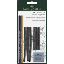 Kohle-Set PITT Charcoal Set Knetgummi, Zeichenkohle, Kohlestift sortiert Faber Castell 112996 Produktbild