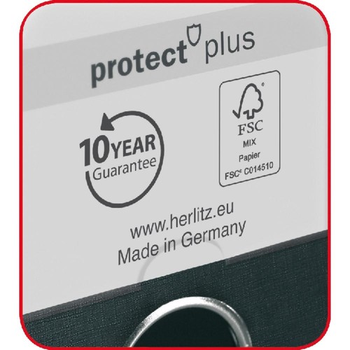 Ordner maX.file protect+ A4 80mm schwarz Kunststoff Herlitz 10834315 Produktbild Additional View 3 L