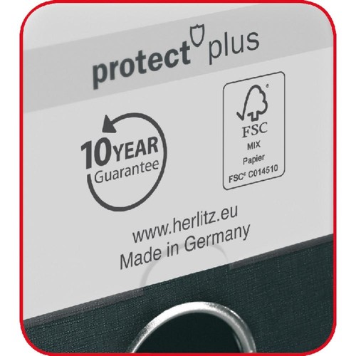 Ordner maX.file protect+ A4 80mm rot Kunststoff Herlitz 10834323 Produktbild Additional View 3 L