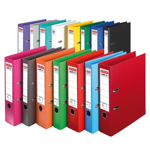 Ordner maX.file protect+ A4 80mm blau Kunststoff Herlitz 300002678 Produktbild Additional View 4 L