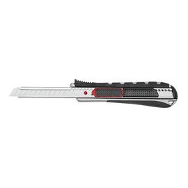 Schneidemesser 2-in-1 9mm schwarz/rot Metallgriff mit gummierter Griffzone Wedo 787009 Produktbild