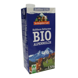 Bio H-Milch 1,5% Fett Berchtesgadener Land (BTL=1 LITER) Produktbild