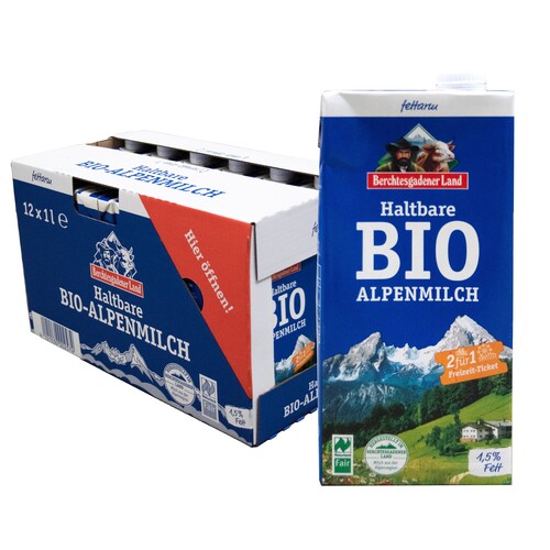 Bio H-Milch 1,5% Fett Berchtesgadener Land (BTL=1 LITER) Produktbild Additional View 1 L