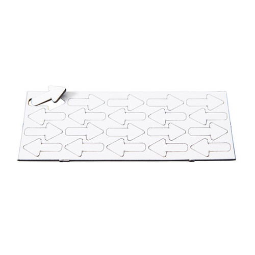 Magnet Symbole Pfeil 22,5x12mm weiß Ultradex 841208 (PACK=20 STÜCK) Produktbild Front View L