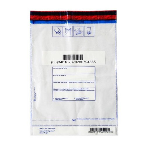 Safebag medium 295x395+30mm Bon transparent 402V0000355 Produktbild Front View L
