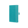 Notizbuch Jolie liniert 95x150x16mm 174 Seiten aqua green Hardcover Sigel JN102 Produktbild
