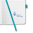 Notizbuch Jolie liniert 95x150x16mm 174 Seiten aqua green Hardcover Sigel JN102 Produktbild Additional View 4 S