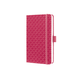 Notizbuch Jolie liniert 95x150x16mm 174 Seiten fuchsia pink Hardcover Sigel JN104 Produktbild
