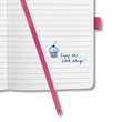 Notizbuch Jolie liniert 95x150x16mm 174 Seiten fuchsia pink Hardcover Sigel JN104 Produktbild Additional View 4 S