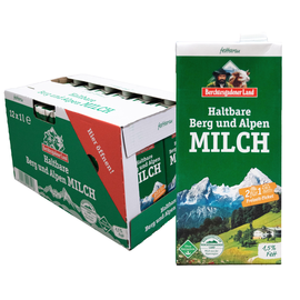 H-Milch 1,5% Fett Bergbauern Berchtesgadener Land (KARTON = 12 BEUTEL Á 1LITER) Produktbild