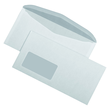 Kuvertierhülle mit Fenster Kompakt 125x229mm außenliegende Seitenklappe 75g weiß Offset (PACK=1000 STÜCK) Produktbild