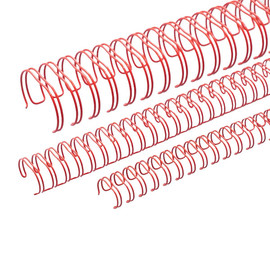 Draht-Binderücken 3:1-Teilung 9,5mm ø bis 75Blatt rot Renz 310950234 (PACK=100 STÜCK) Produktbild