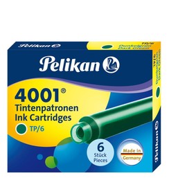 Tintenpatronen kurz für Füllhalter 4001 TP/6 dunkelgrün Pelikan 300087 (ETUI=6 STÜCK) Produktbild
