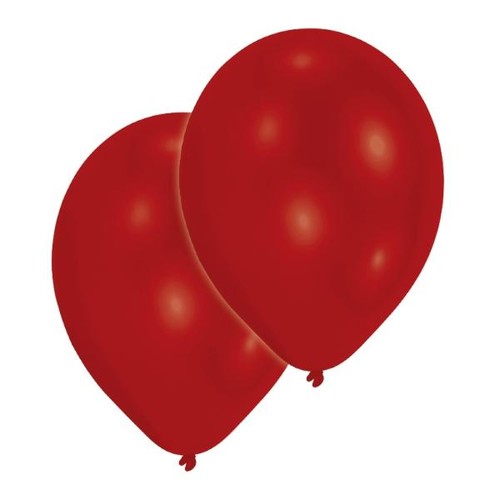 Luftballons Standard B90 ø27,5cm rot Latex Amscan INT995433 Pack= 10 Stück (PACK=10 STÜCK) Produktbild Front View L