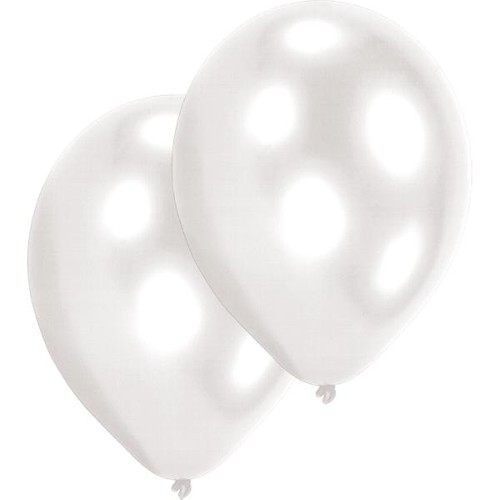 Luftballons Standard B90 ø27,5cm weiß Latex Amscan INT995430 Pack= 10 Stück (PACK=10 STÜCK) Produktbild Front View L