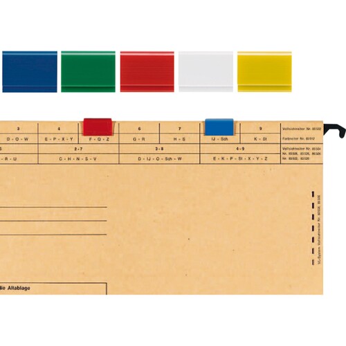 Farbreiter vertic für Hängemappen 20x16x5mm dunkelblau Elba 100552071 (PACK=25 STÜCK) Produktbild Additional View 1 L