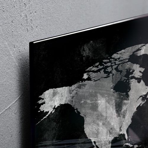 Glas-Magnetboard artverum 910x460x15mm Design World Map inkl. Magnete Sigel GL270 Produktbild Additional View 6 L