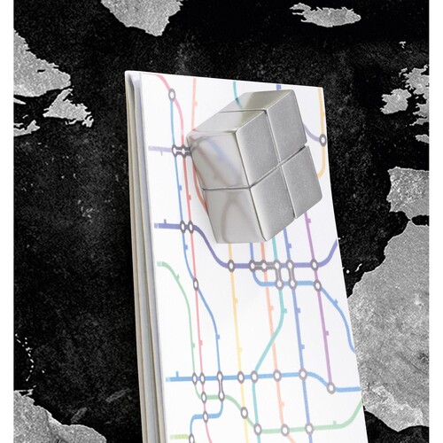 Glas-Magnetboard artverum 910x460x15mm Design World Map inkl. Magnete Sigel GL270 Produktbild Additional View 7 L