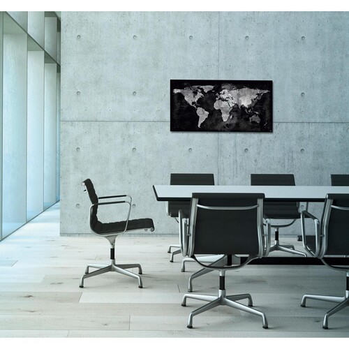 Glas-Magnetboard artverum 910x460x15mm Design World Map inkl. Magnete Sigel GL270 Produktbild Additional View 3 L