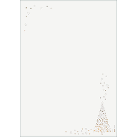 Weihnachts-Motiv-Papier A4 90g Golden Tree Goldprägung Sigel DP084 (PACK=100 BLATT) Produktbild
