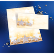Weihnachts-Briefumschläge DIN lang 90g Glitter Stars gummiert Sigel DU035 (PACK=50 STÜCK) Produktbild Additional View 3 S