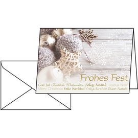 Weihnachts-Faltkarten inkl. Umschläge A6 220g Christmas Feeling Sigel DS034 (PACK= 25 KARTEN + 25 KUVERT) Produktbild