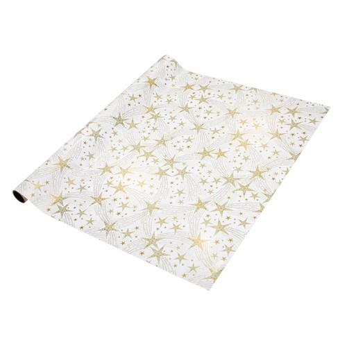 Weihnachts-Geschenkpapier 5mx70cm 80g Dancing Stars mit Golddruck Sigel GP115 Produktbild