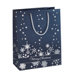 Weihnachts-Tragetasche 26x33x12,5cm Silver Snowflakes silber Prägung Sigel GT110 (PACK=3 STÜCK) Produktbild