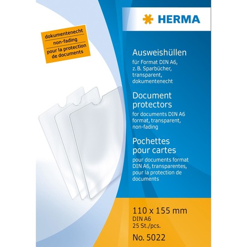 Ausweishülle 110x155mm transparent Herma 5022 Produktbild