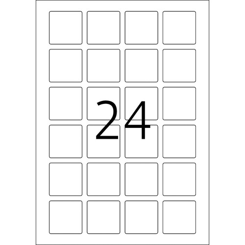 Etiketten Inkjet+Laser+Kopier 40x40mm auf A4 Bögen Movables weiß wiederablösbar Herma 10108 (PACK=25 STÜCK) Produktbild Additional View 2 L