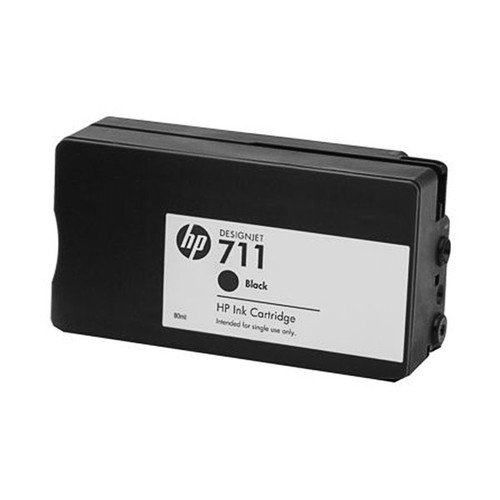 Tintenpatrone 711 für HP DesignJet T120/ T520 80ml schwarz HP CZ133A Produktbild Front View L