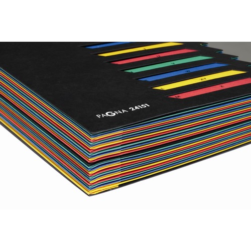 Deskorganizer A-Z 24-teilig A4 dehnbarer Rücken schwarz Pagna 24151-04 Produktbild Additional View 3 L