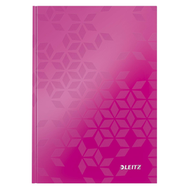 Notizbuch WOW Hardcover kariert 80Blatt A5 pink metallic Leitz 4628-10-23 Produktbild