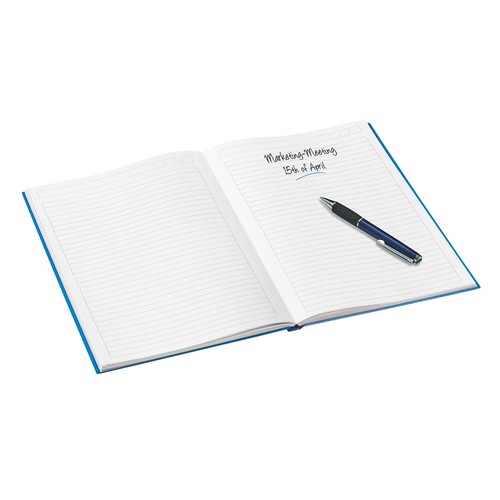 Notizbuch WOW Hardcover kariert 80Blatt A5 blau metallic Leitz 4628-10-36 Produktbild Additional View 1 L