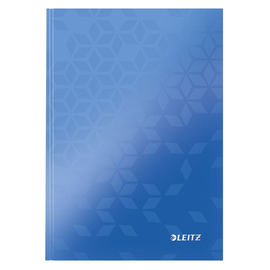Notizbuch WOW Hardcover kariert 80Blatt A5 blau metallic Leitz 4628-10-36 Produktbild