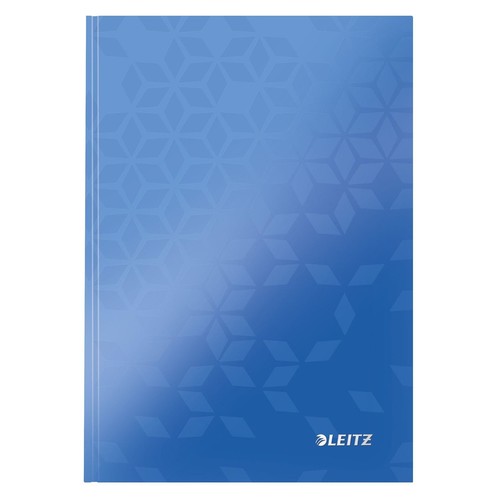 Notizbuch WOW Hardcover kariert 80Blatt A5 blau metallic Leitz 4628-10-36 Produktbild