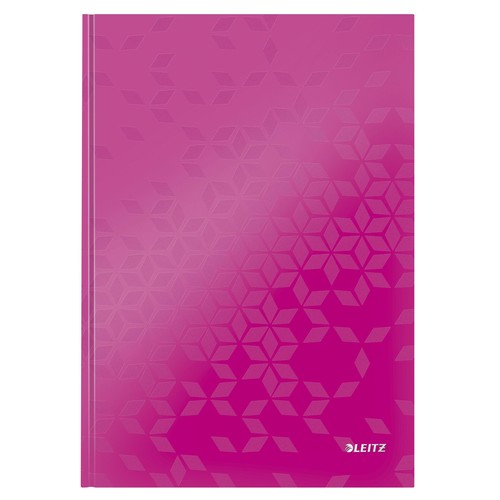Notizbuch WOW Hardcover kariert 80Blatt A4 pink metallic Leitz 4626-10-23 Produktbild
