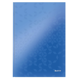 Notizbuch WOW Hardcover kariert 80Blatt A4 blau metallic Leitz 4626-10-36 Produktbild