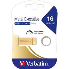 USB Stick 3.0 Metal Executive 16GB 60MB/s gold Verbatim 99104 Produktbild