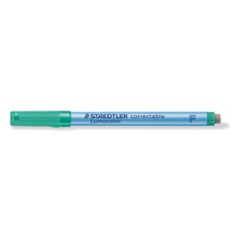 Folienstift Lumocolor correctable 305F 0,6mm fein grün trocken abwischbar Staedtler 305F-5 Produktbild